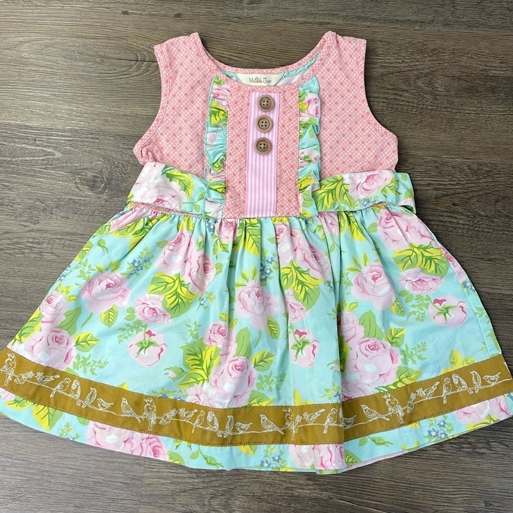 Matilda Jane Little Girls Floral Polka Dot Oh So Lovely Shasta Top, size 6